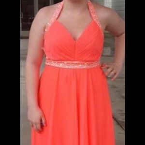 Coral formal dress