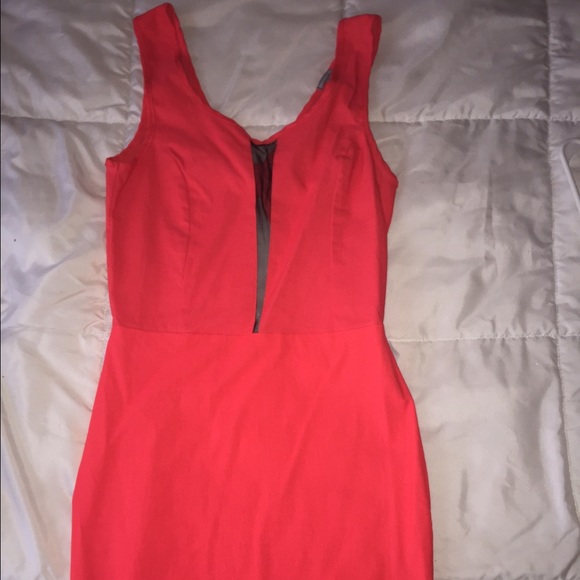 Fluorescent coral dress