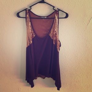 Purple Sequined Tank
