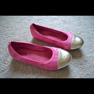 navy blue michael kors flats