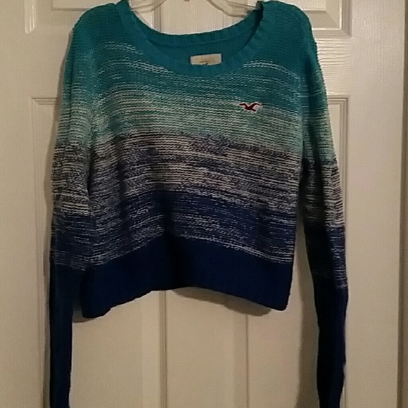 Hollister ombre crop sweater