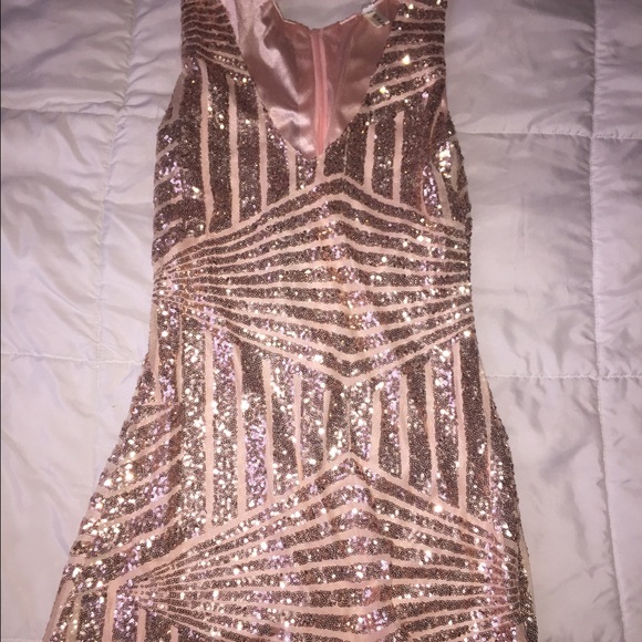 Sequin gold dress