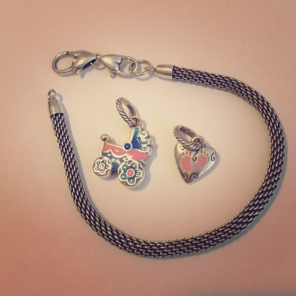 Brighton charm bracelet and charms