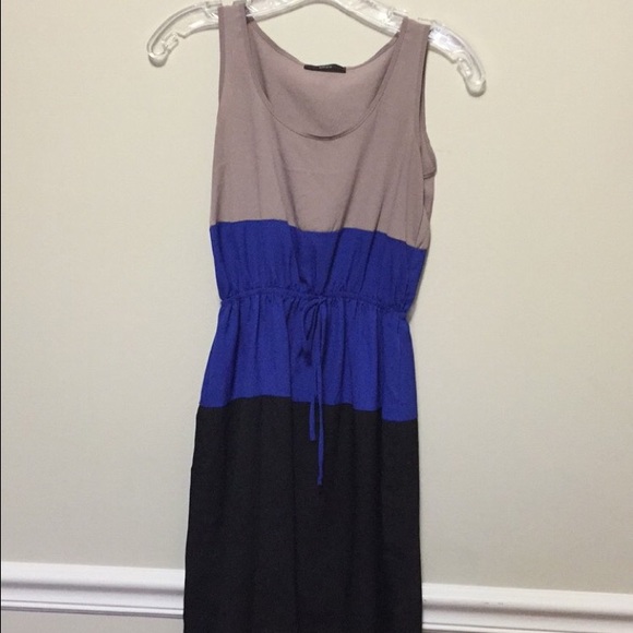 Colorblock tank dress