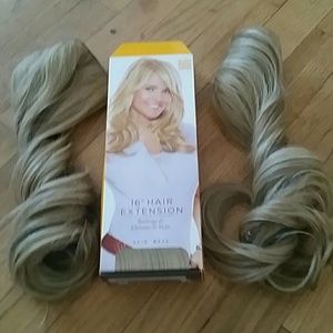 16 inch blonde clip hair extensions synthetic hair
