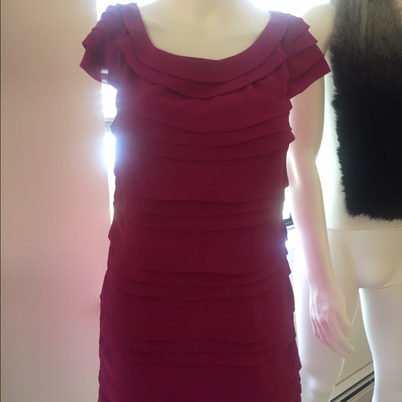 Nwot hot pink ruffled French connection dress sz 2