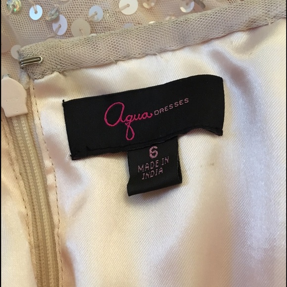 Aqua light pink sequin dress size 6 - Picture 3 of 3