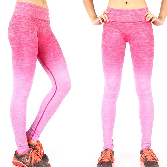 • Fuschia Workout Leggings • - Picture 2 of 2