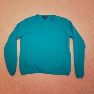 Blue green cashmere sweater