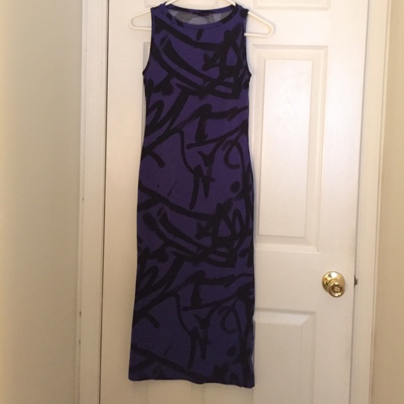 Royal blue and black designed maxi.