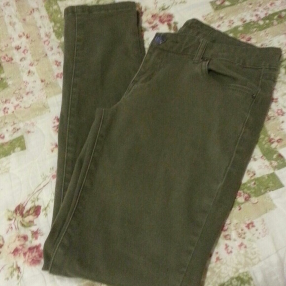 Olive green skinny jeans
