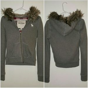 Abercrombie fur hood jacket