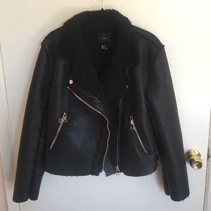Forever 21 faux shearling bomber jacket