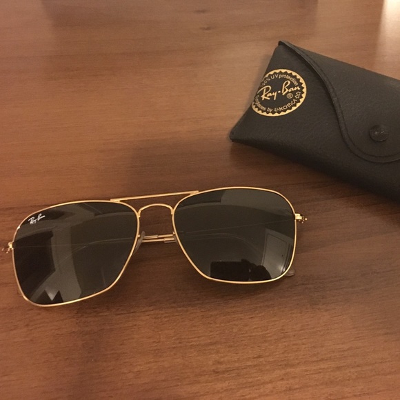 Ray-Ban Unisex Caravan Metal Aviator Sunglasses