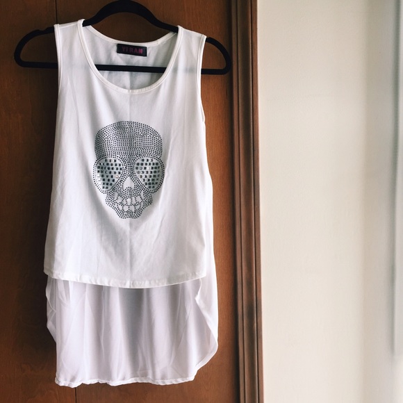Tank Top with Gemstone Embroidery