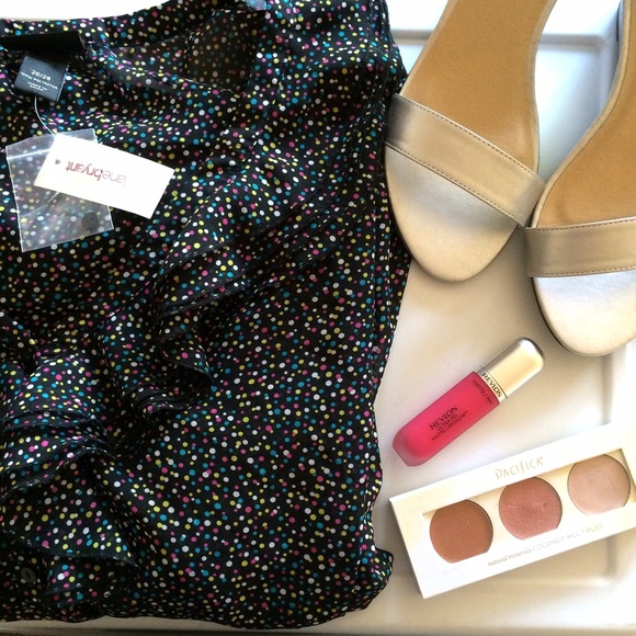 Lane Bryant Tops - Polka dot blouse