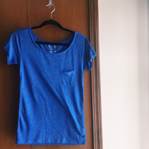 AE Blue Pocket Tee