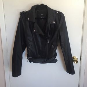 Forever 21 vegan leather biker jacket