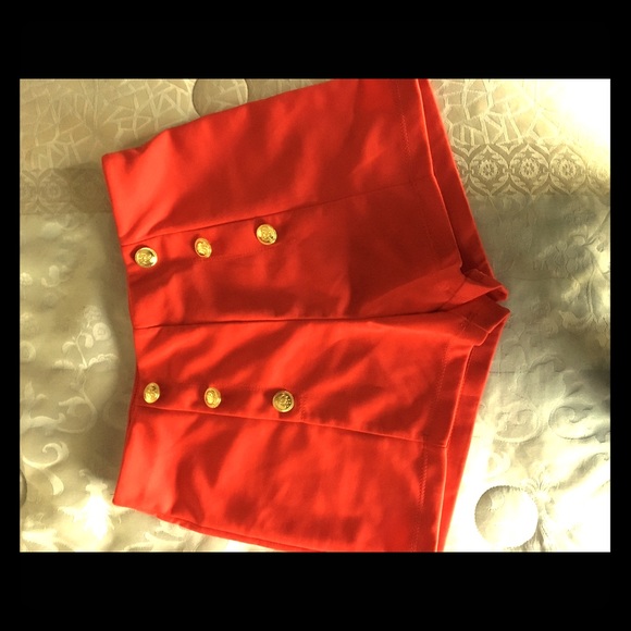 Sailor Red High Waisted Shorts!