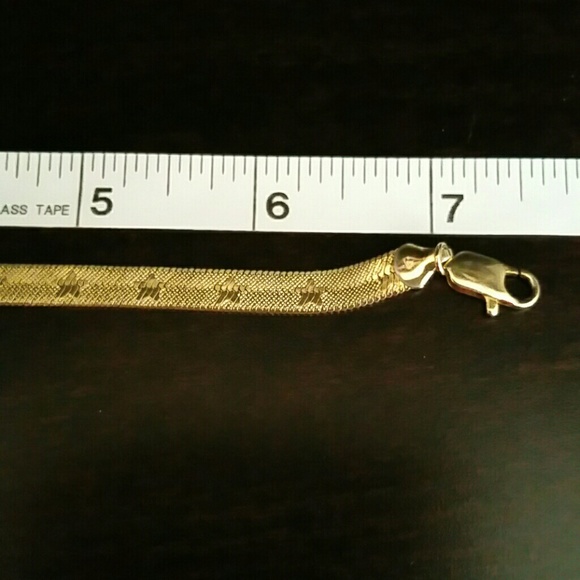 Gold Plated serpentine Bracelet Reversible! - Picture 3 of 4