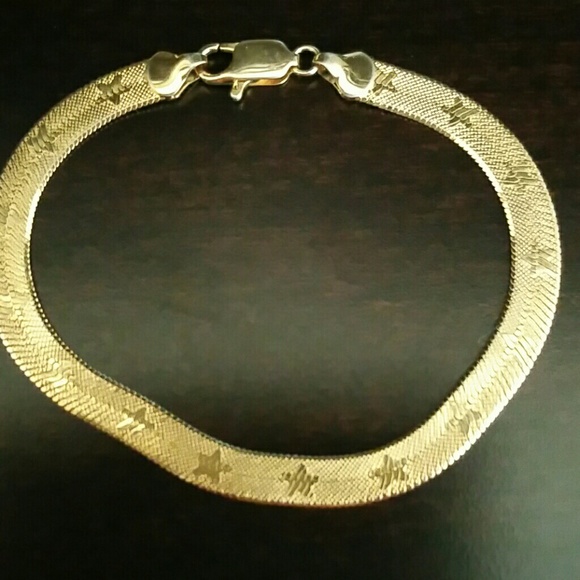 Gold Plated serpentine Bracelet Reversible! - Picture 4 of 4
