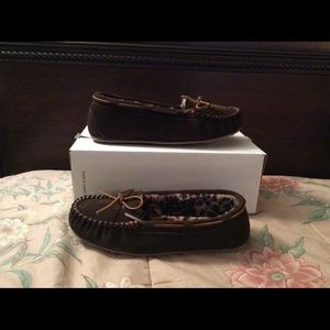 Minnetonka Britt Trapper Suede Slippers