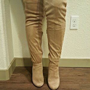 Suede over the knee boots
