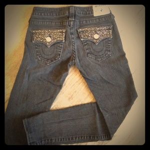 True religion black skinny jeans sz 26