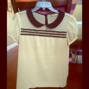 Vera Wang Princess Peter Pan collar blouse