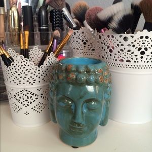 Buddha head candle holder