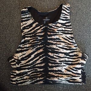 Animal print bikini crop top Volcom size Small
