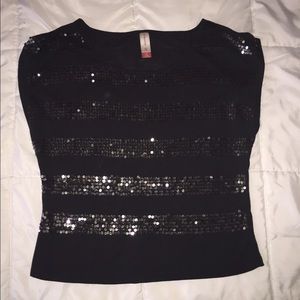 Black sequin shirt
