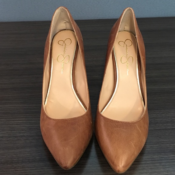 jessica simpson cognac heels