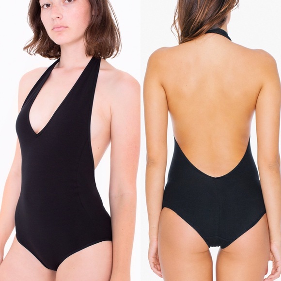 LAST! Halter Bodysuit Leotard Black - Picture 3 of 4