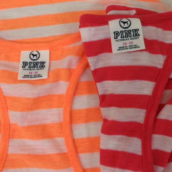⭐️LAST CHANCE! PINK VS Striped Tank Bundle - Picture 4 of 4