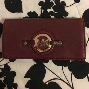 Burgundy Michael Kors wallet