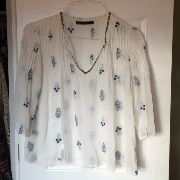 Zara sheer top