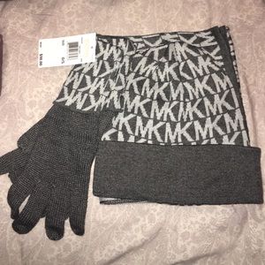 Michael Kors Scarf, Hat, & Glove set