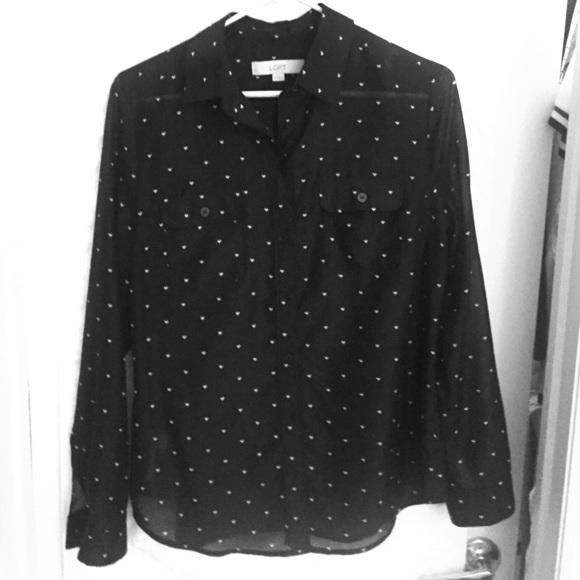 Loft Heart dotted blouse