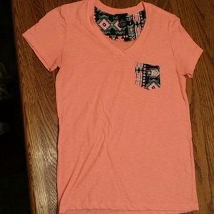 Pink Shirt with Aztec Pocket
