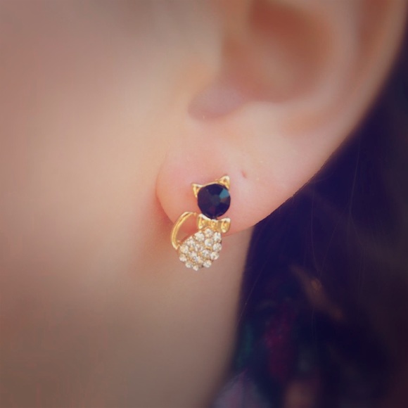 Studded Cat Earrings