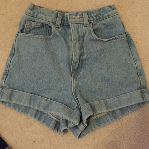 American Apparel high waisted denim shorts