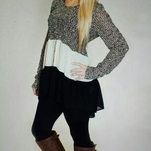 Chiffon patchwork sweater!