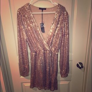 Rose gold sequined party dress! Brand new!