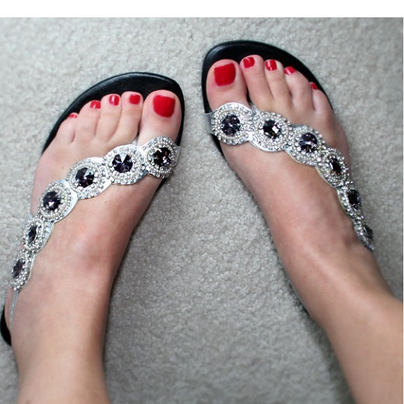 Black cascade sandal