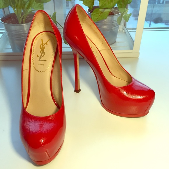 Yves Saint Laurent Tribute Two Leather Stilettos