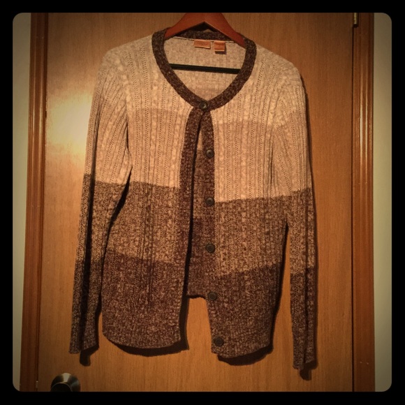 Sweater is Light with Dark Browns and cream