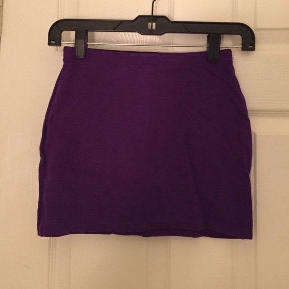 Short royal purple mini skirt