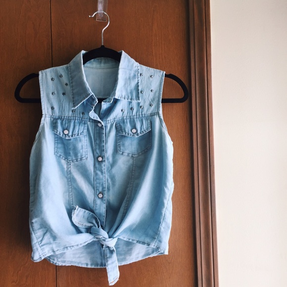 Denim Vest Top