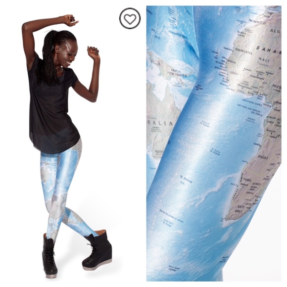 Black Milk World Map leggings